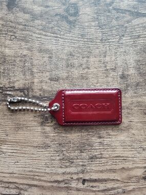 COACH Red Patent Leather 3" Hangtag